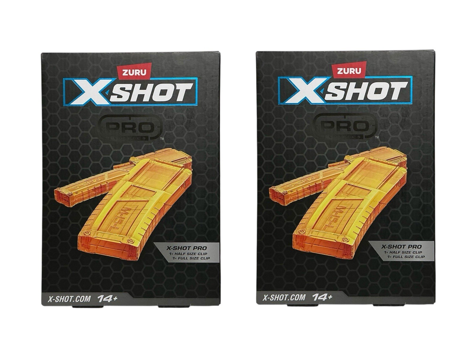 Zuru X-Shot X Shot Pro, 1 Half Clip And 1 Full Clip (Clips Only) LOT OF 2 NEW