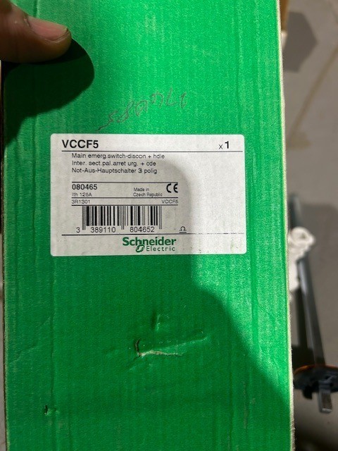 VCCF5 MAIN EMERG. SWITCH-DISCON