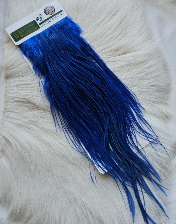 Whiting Bronze Dry Fly  Full Saddle,, Color; Blue   Free Shipping.