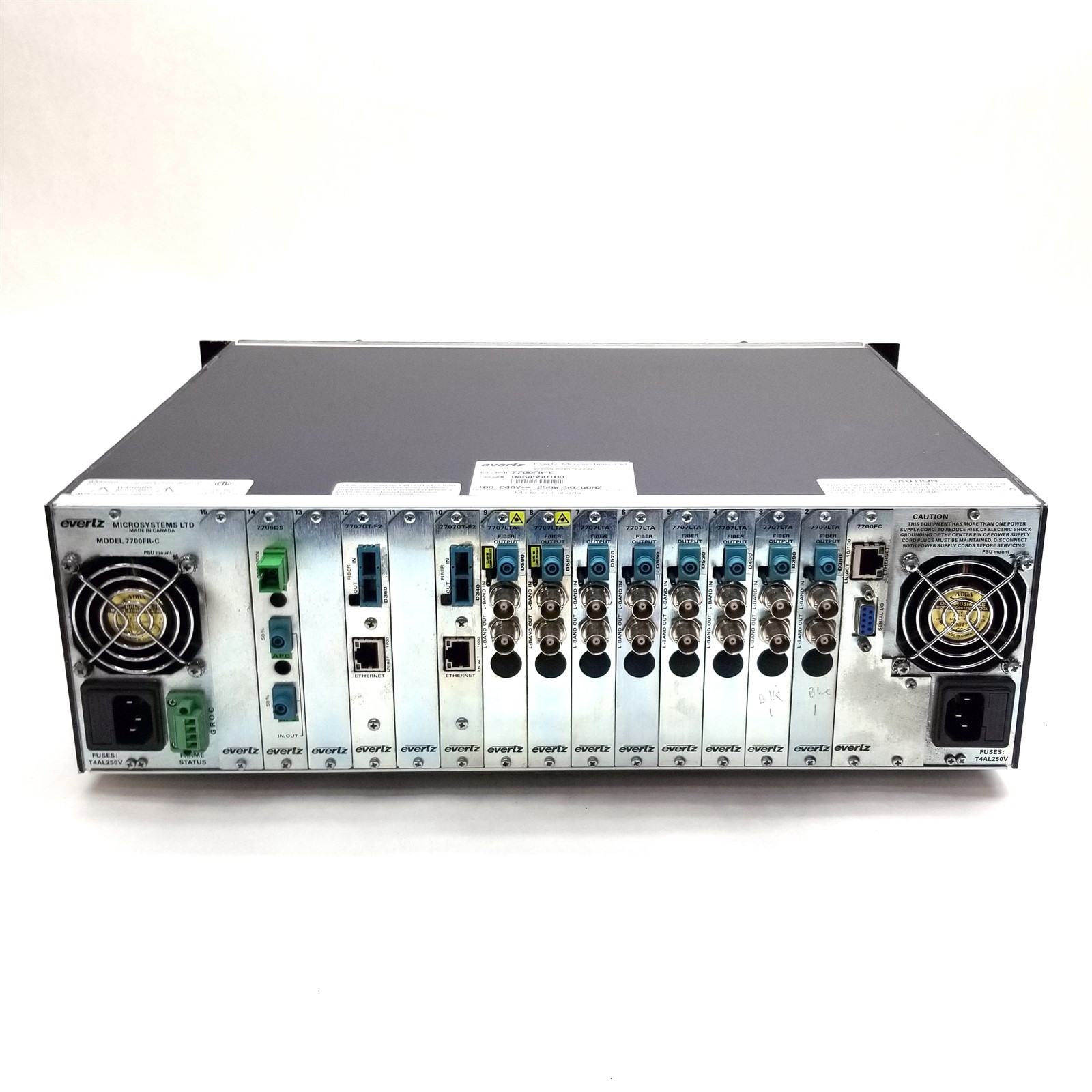 Evertz Microsystems 7700FR-C Mutliframe Chassis Frame w/1*7700FC/8*7707LTA