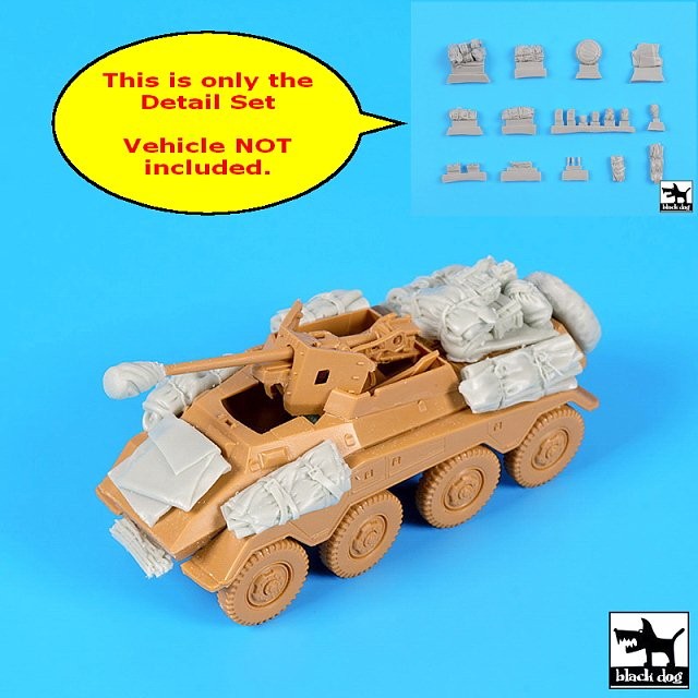 Black Dog 1/72 Stowage Accessories Sd.Kfz.234/4 Armoured Car (Italeri) T72154