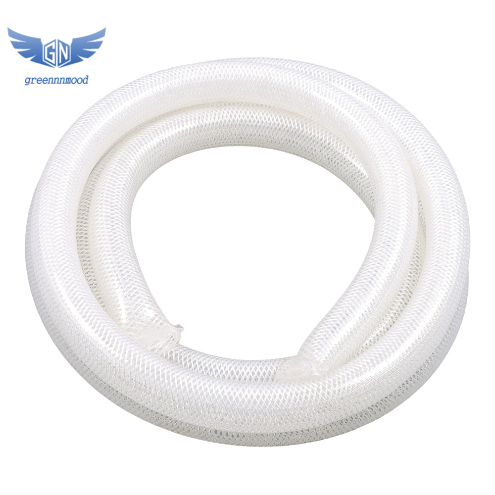 1" ID × 1-19/64" OD 10 Ft PVC Tube Braided Reinforced Tubing Flexible Hose Pipe