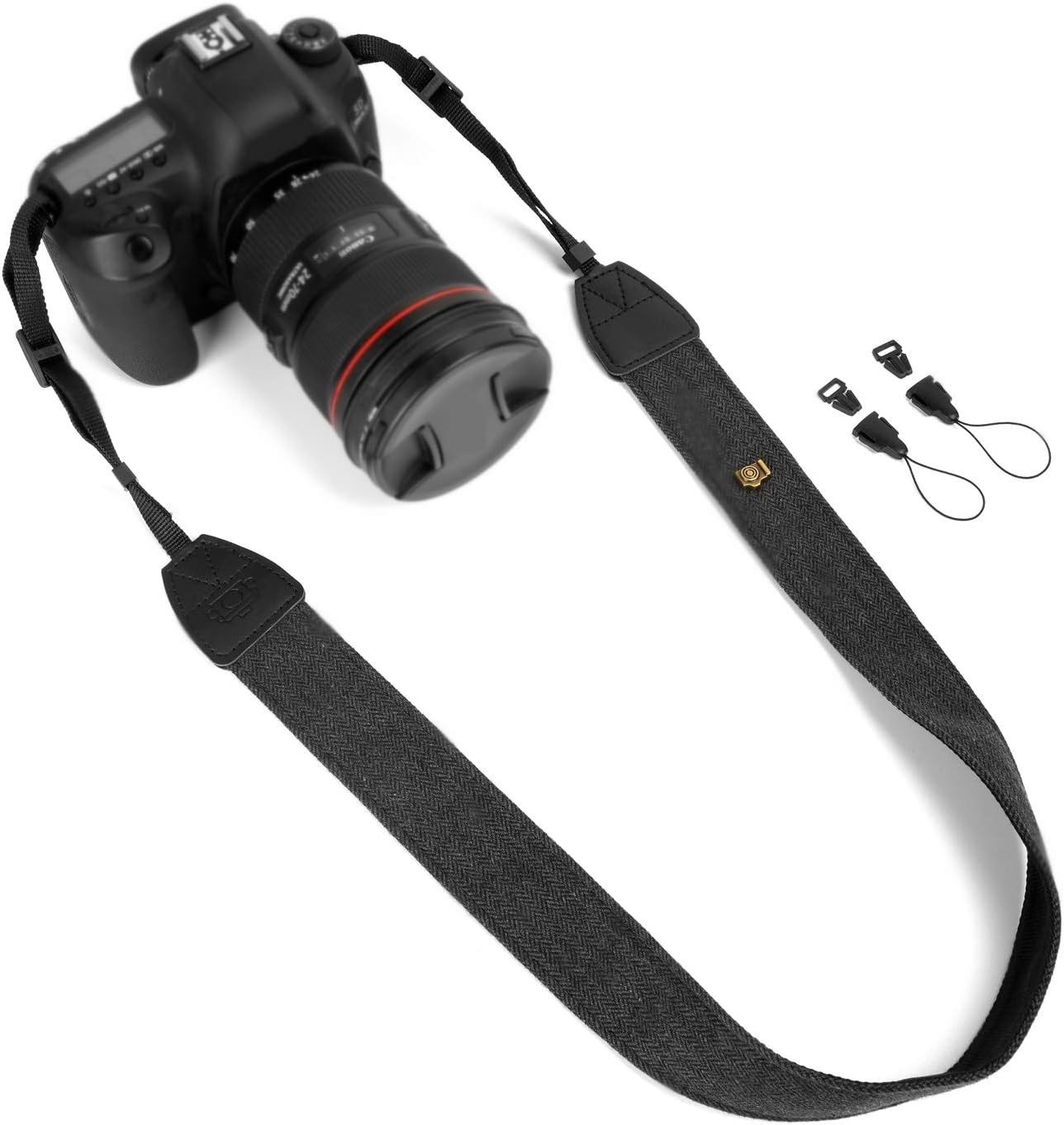 Stylish Black Adjustable Camera Strap with Quick Release Buckles - All DSLR/SLR