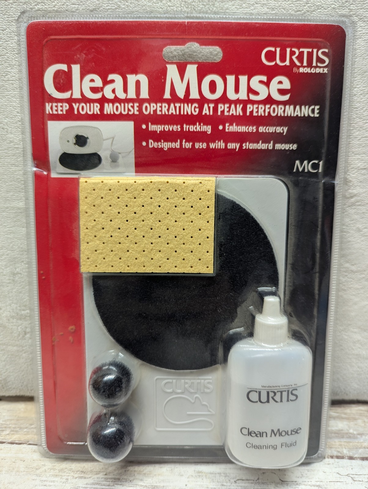 VINTAGE BRAND NEW 1998 CURTIS CLEAN MOUSE CLEANING KIT
