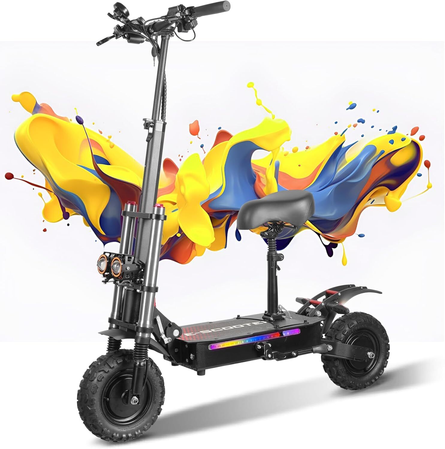 Folding Dual Motor 60V 6000W Electric Scooter 11" Off Road Tire E Scooter US