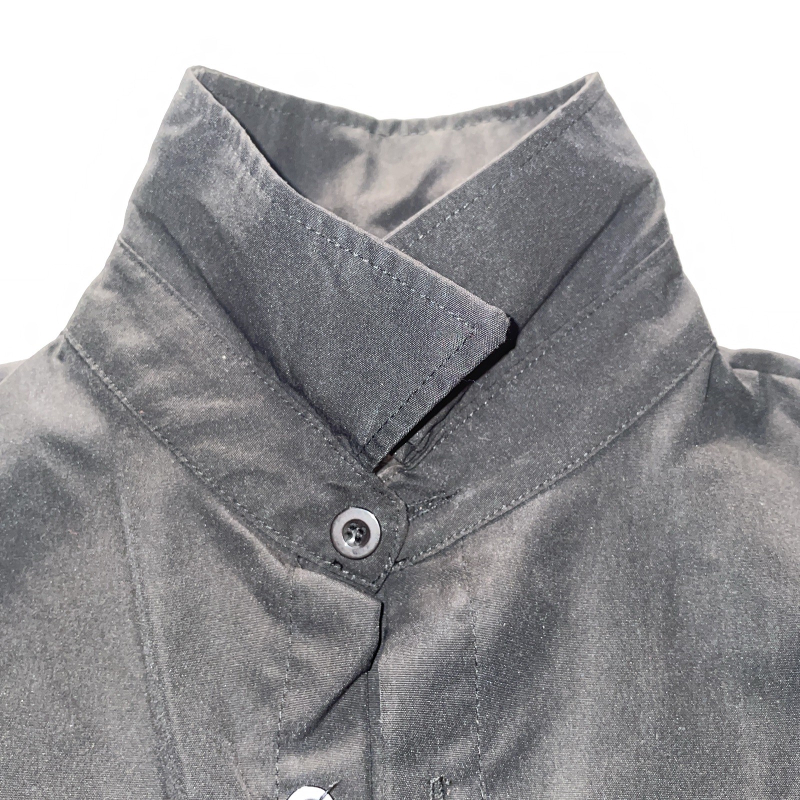 Solid Black Boy Button Up Top