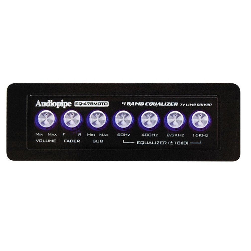 Audiopipemap Eq-47Bmoto Audiopipe 4 Band 7V Graphic Equalizer