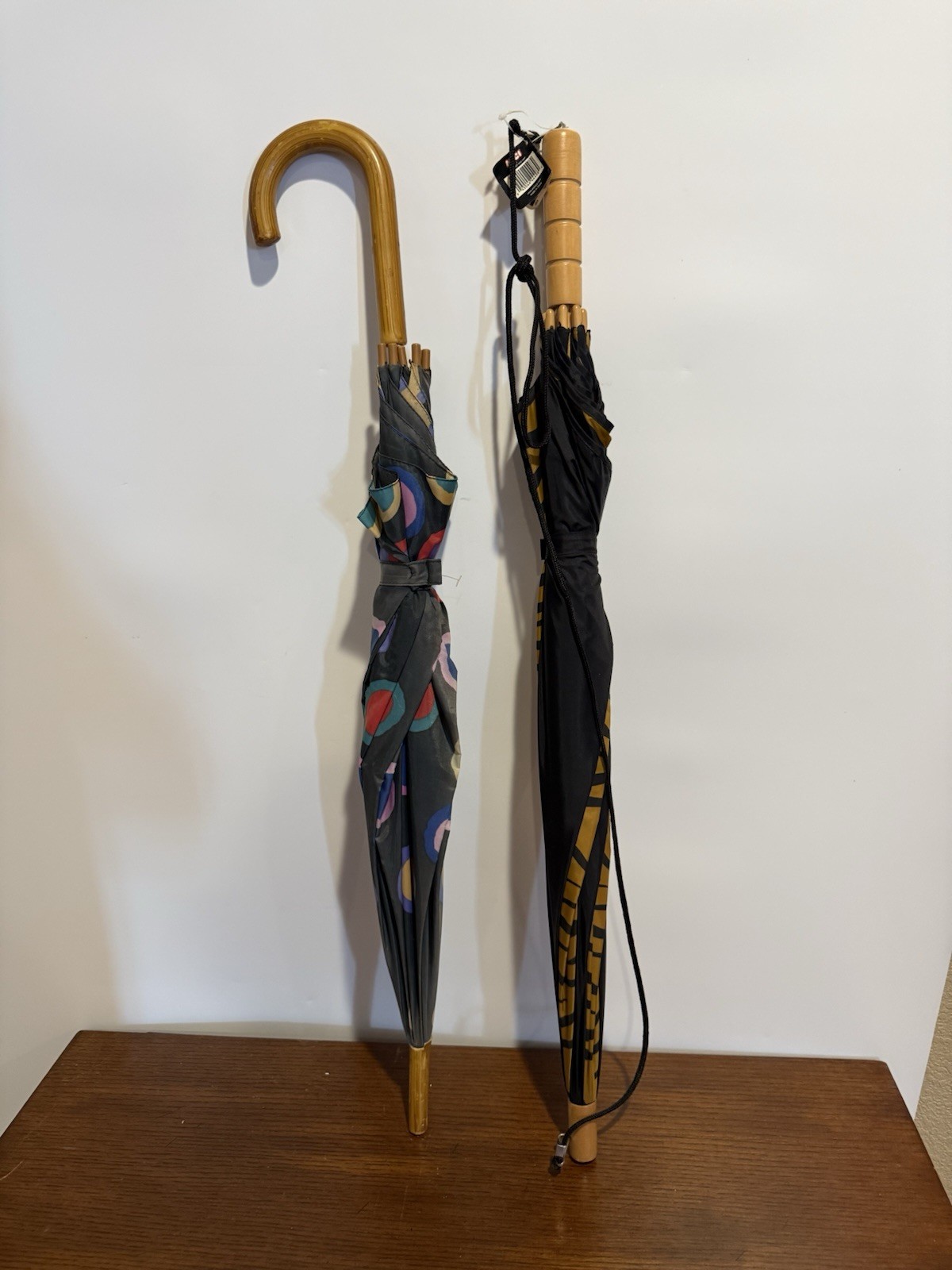 Umbrellas- Two One Wooden, One Plastic Large