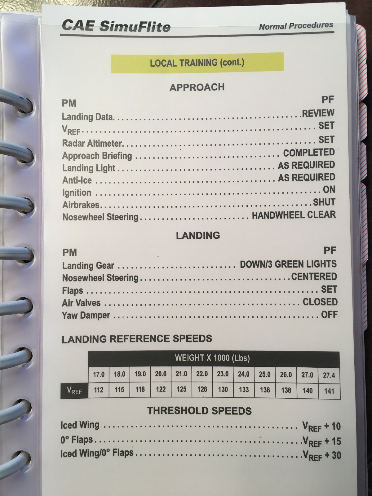 CAE SimuFlite Hawker 800 Operating Handbook