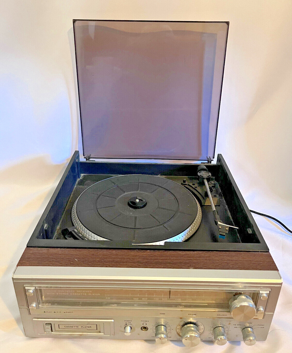 Rare Vtg GPX Grand Prix Model 4625 AM/FM Stereo Receiver Phono Cassette Tested