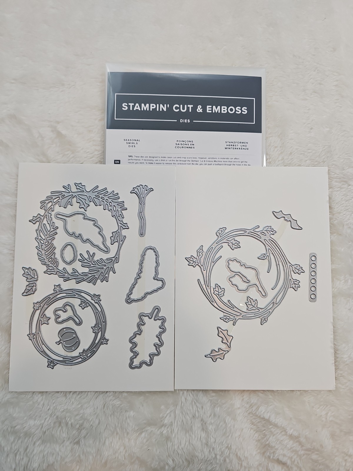 Stampin' Cut  & Emboss Dies SEASONAL SWIRLS New