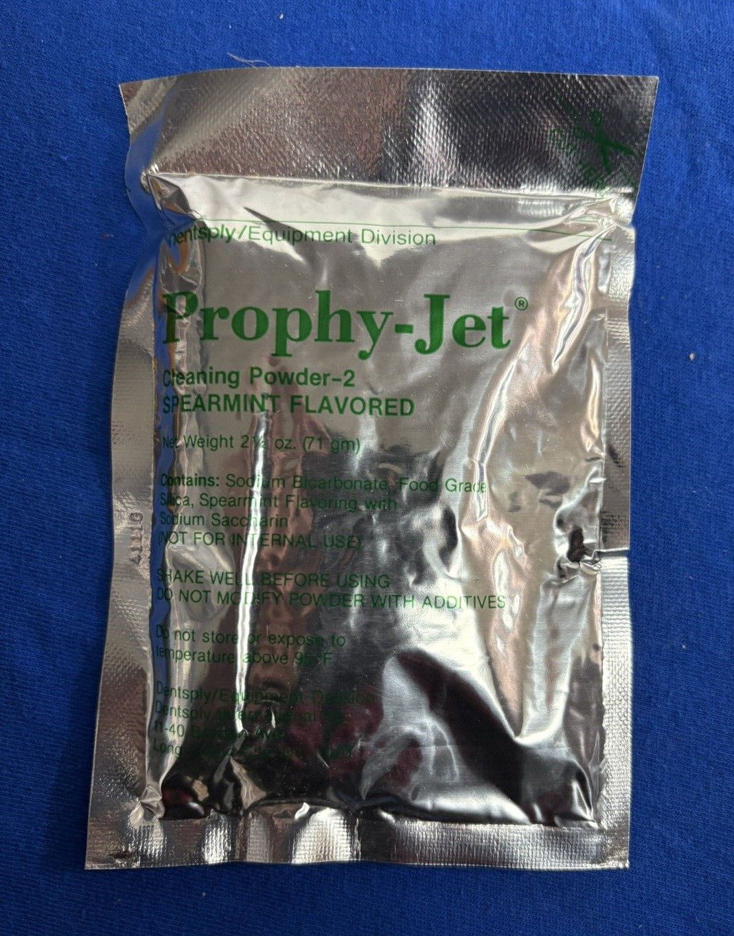Tooth powder, spray cleaner, Dentsply-ProphyJet cleaner powder, 15/2.5 oz Packs