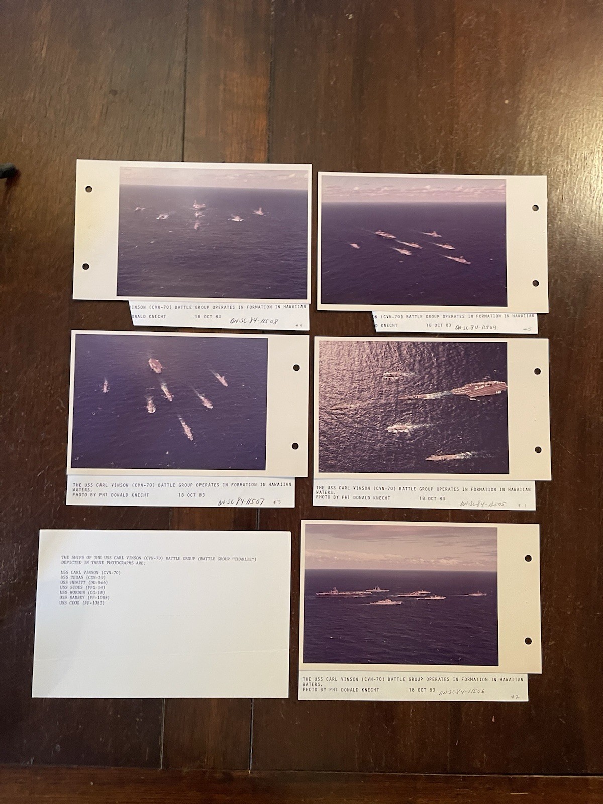 USS Carl Vinson CVN-70 Battle Group Photos 1983 Navy Lot 6 Images Hawaii