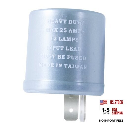 Grand General 62990 Round 12V 25 Amp Electronic Flasher Round -25 Amps