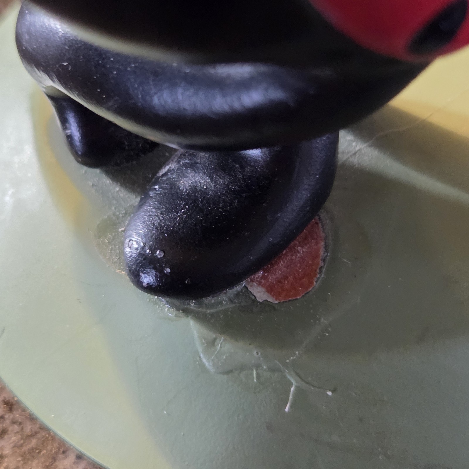 Ladybug Kitchen Timer on Handmade Stand with Anthropomorphic Ladybug Figure 8.5"
