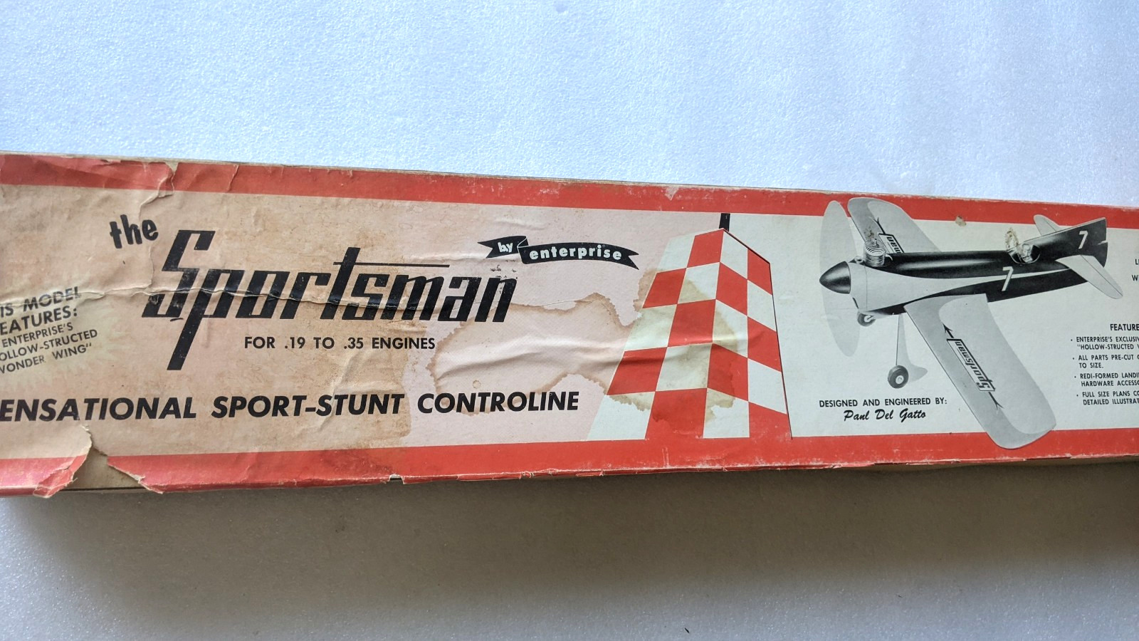 Enterprise THE SPORTSMAN Stunt Sport Model Airplane Kit - New in Box