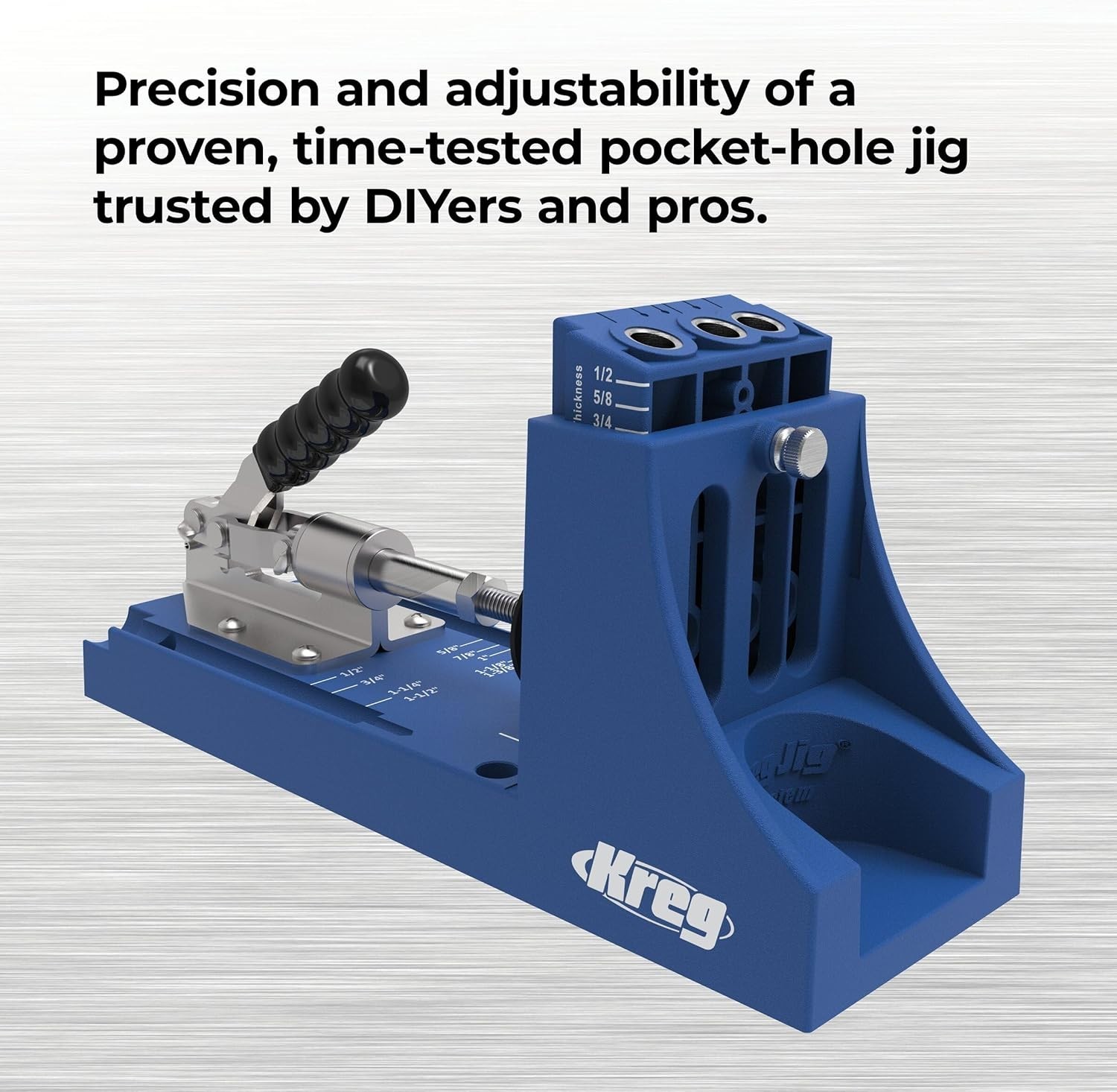 Pocket Hole Jig - Adjustable, Versatile Jig for Strong Joints - Create Perfec...
