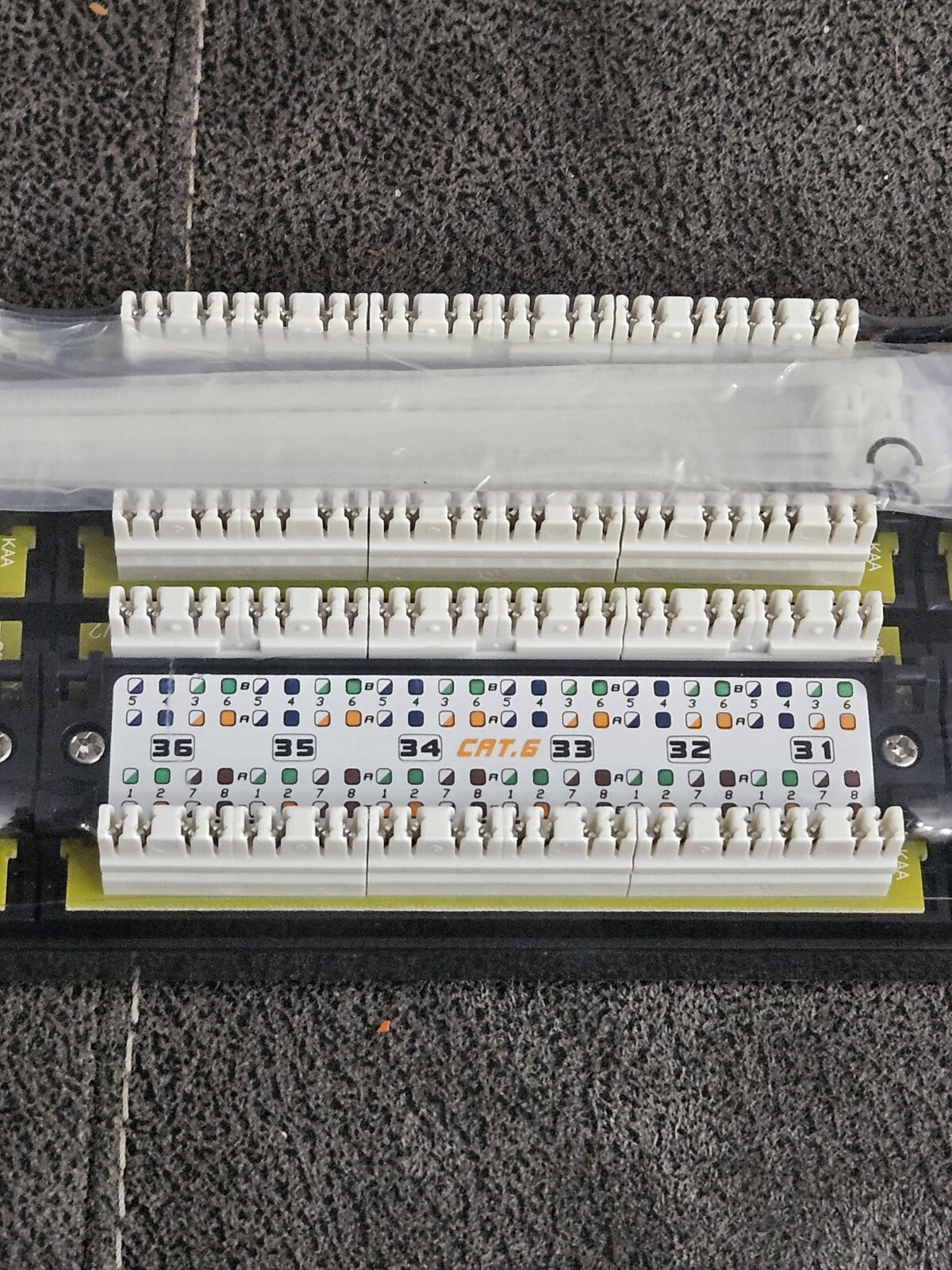 CAT6 48 Port Patch Panel Cat.6 UL Network Ethernet 19" X 3 3/8 (Bent Corner)