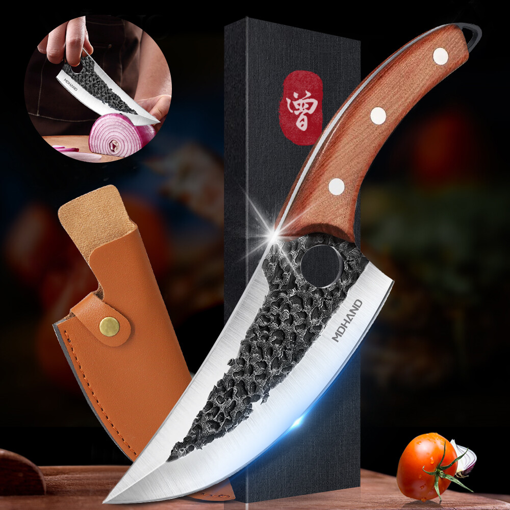 Butcher Knife Forged Chef Knife Viking Boning Knives Cleaver for Meat Cutting