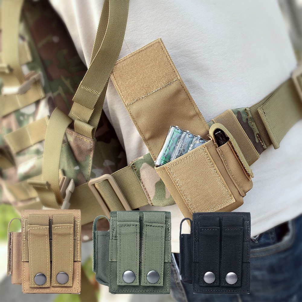 Tactical MOLLE Cigarette Battery Pouch Compact EDC Tools Storage Waist Mini Bag