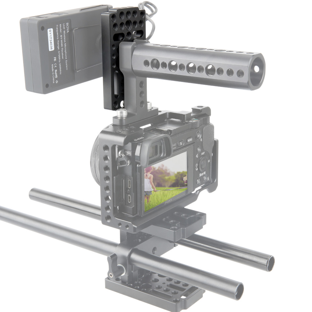 NICEYRIG Switching Cheese Easy Plate 1/4" 3/8" Thread w/ V-Lock Mount for Camera
