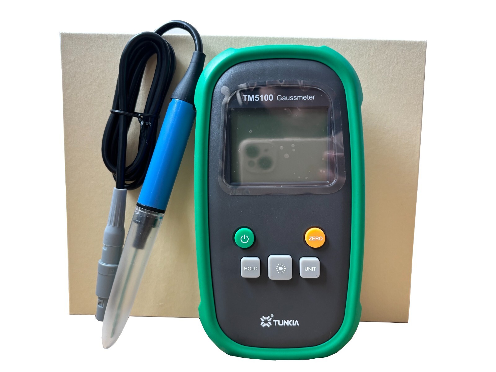 Portable Gauss Meter Tesla Meter with Range 0-200mT 0-2000mT Radial Hall Probe