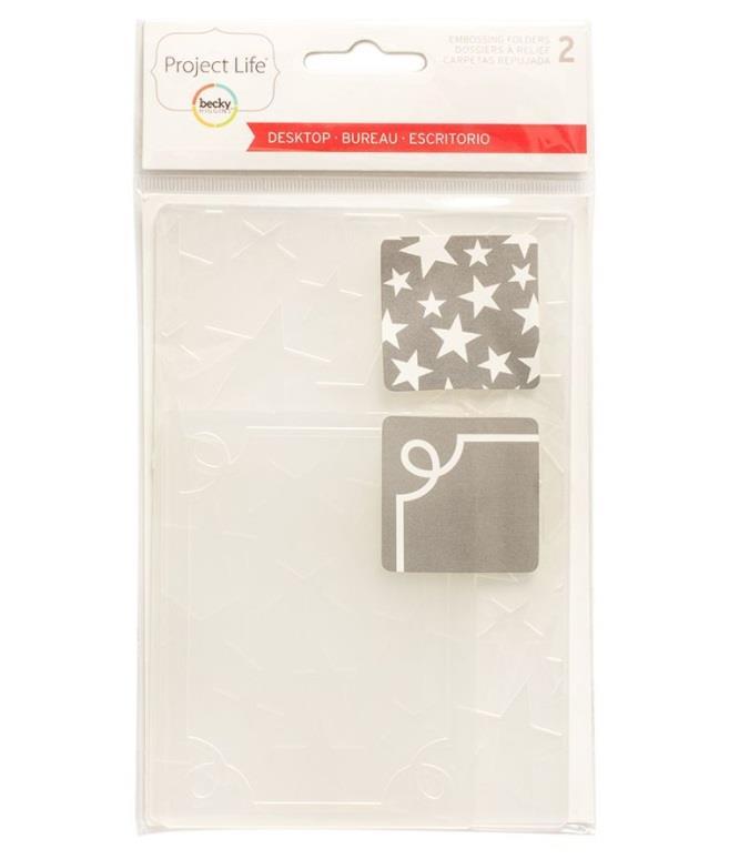 Project Life DESKTOP (2) Embossing Folders Stars Frame Becky Higgins Planner