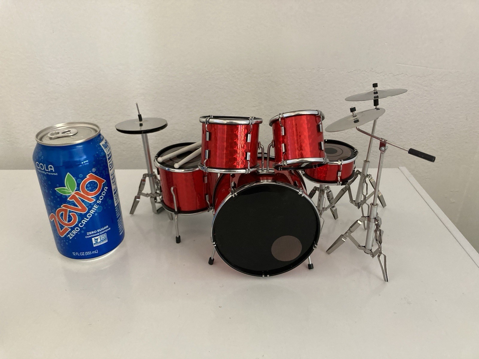 Miniature Red Drum Set, Drums Kit