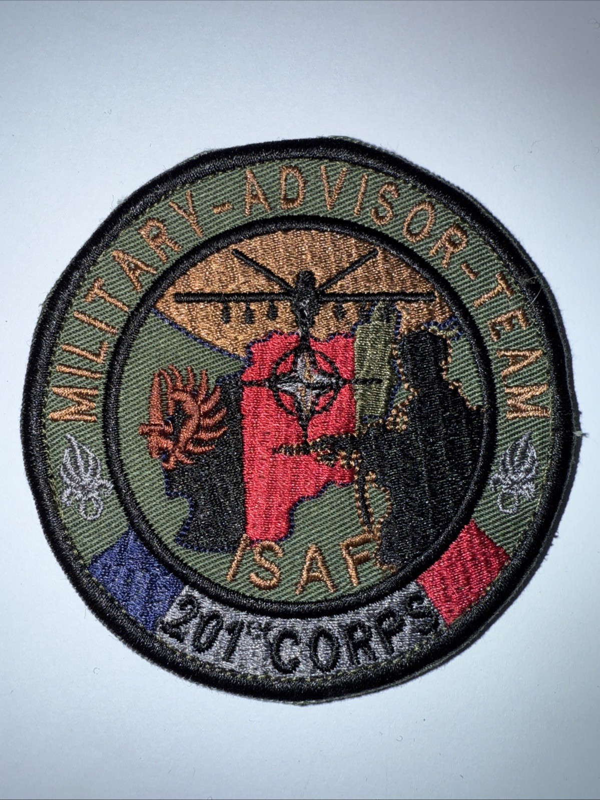 French Military/ Joint ISAF/US/ AFGAN 201st Corp Drone Patch -Rare