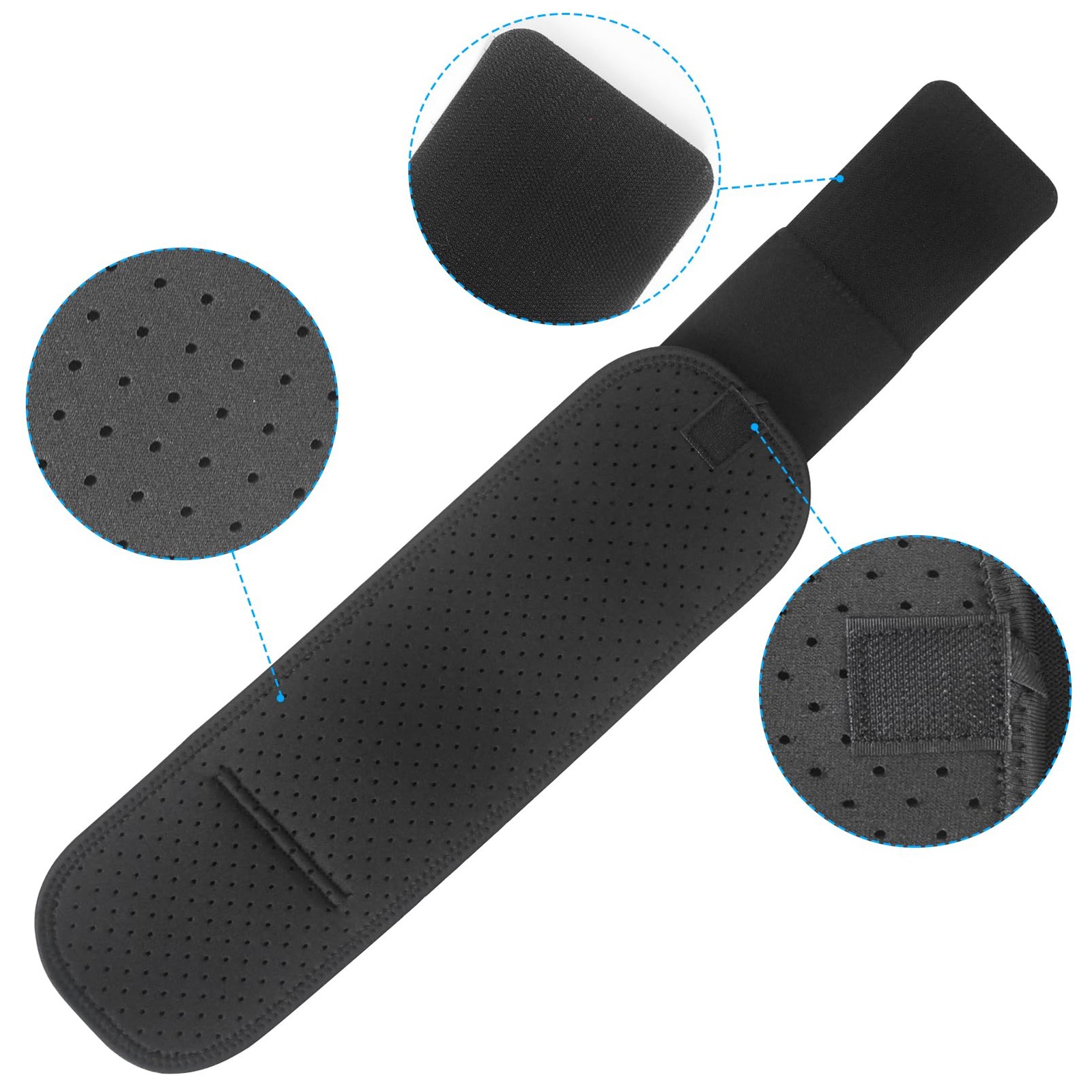 Luwint Compression Upper Arm Sleeve Wrap, Adjustable Bicep Medium, Black