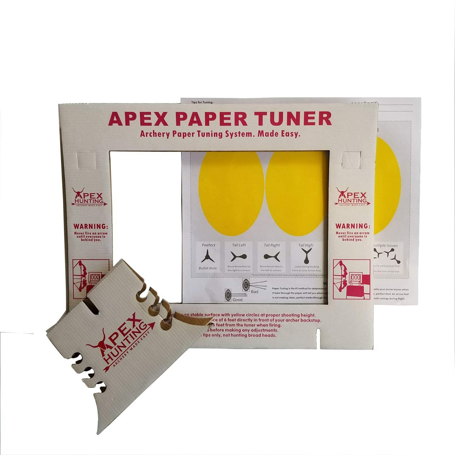 KHAMPA DIY Archery Paper Tuning System Kit Portable Archery Paper Tuner 11pc