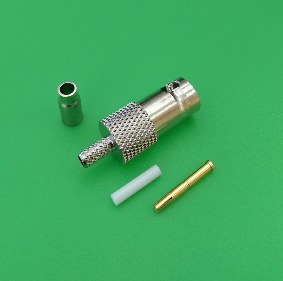 (1 PACK) BNC Female Crimp Connector for RG174 LMR100 RG316 - USA Seller