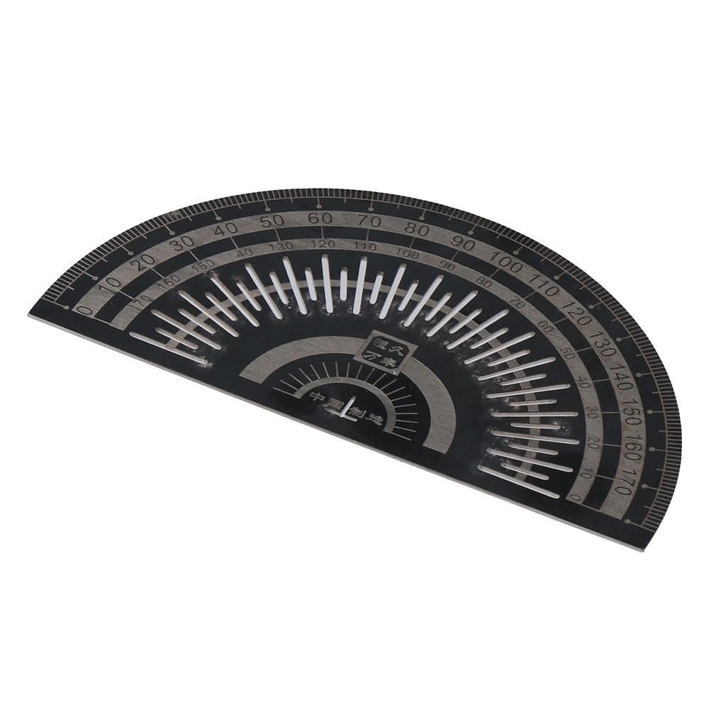 Silver Stainless Steel Precision Marking Angle Protractor Measure Tool