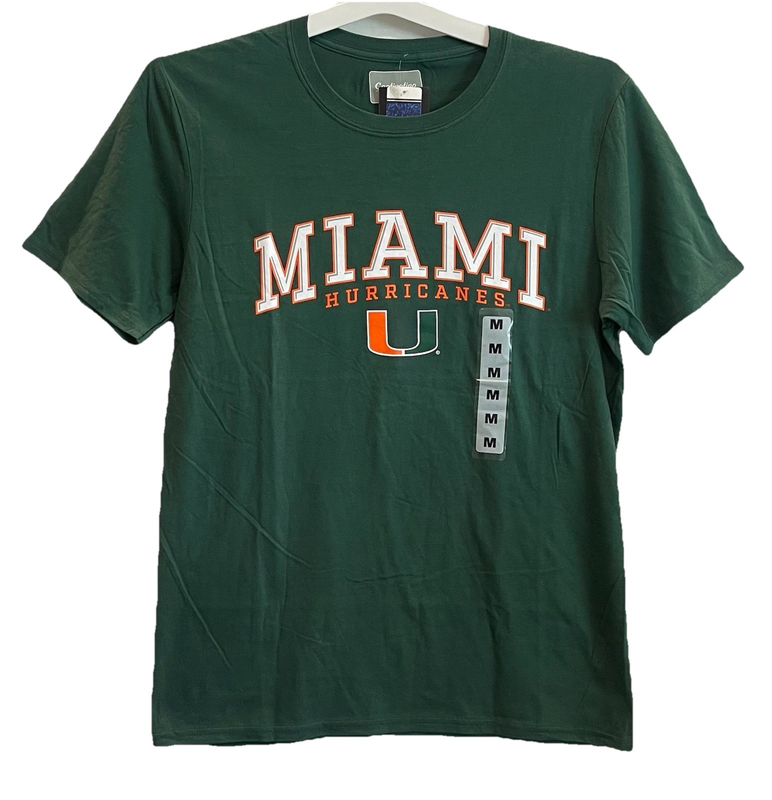 Miami Hurricanes T-Shirt Green Choose Size M or XXL 💚NEW🧡University College