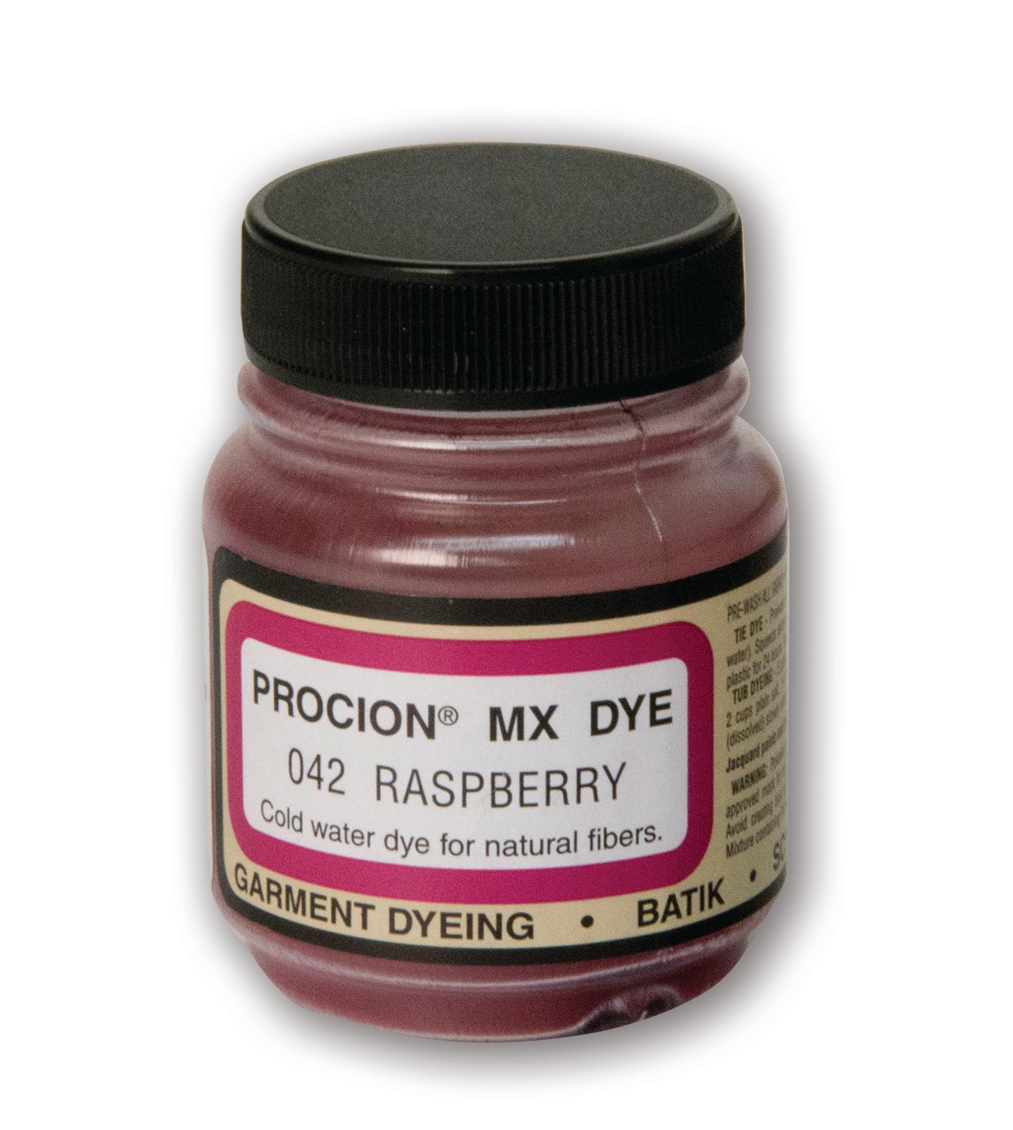 Jacquard Procion MX Dye, Raspberry 2/3oz, Cold Water Fiber Reactive, Made in USA