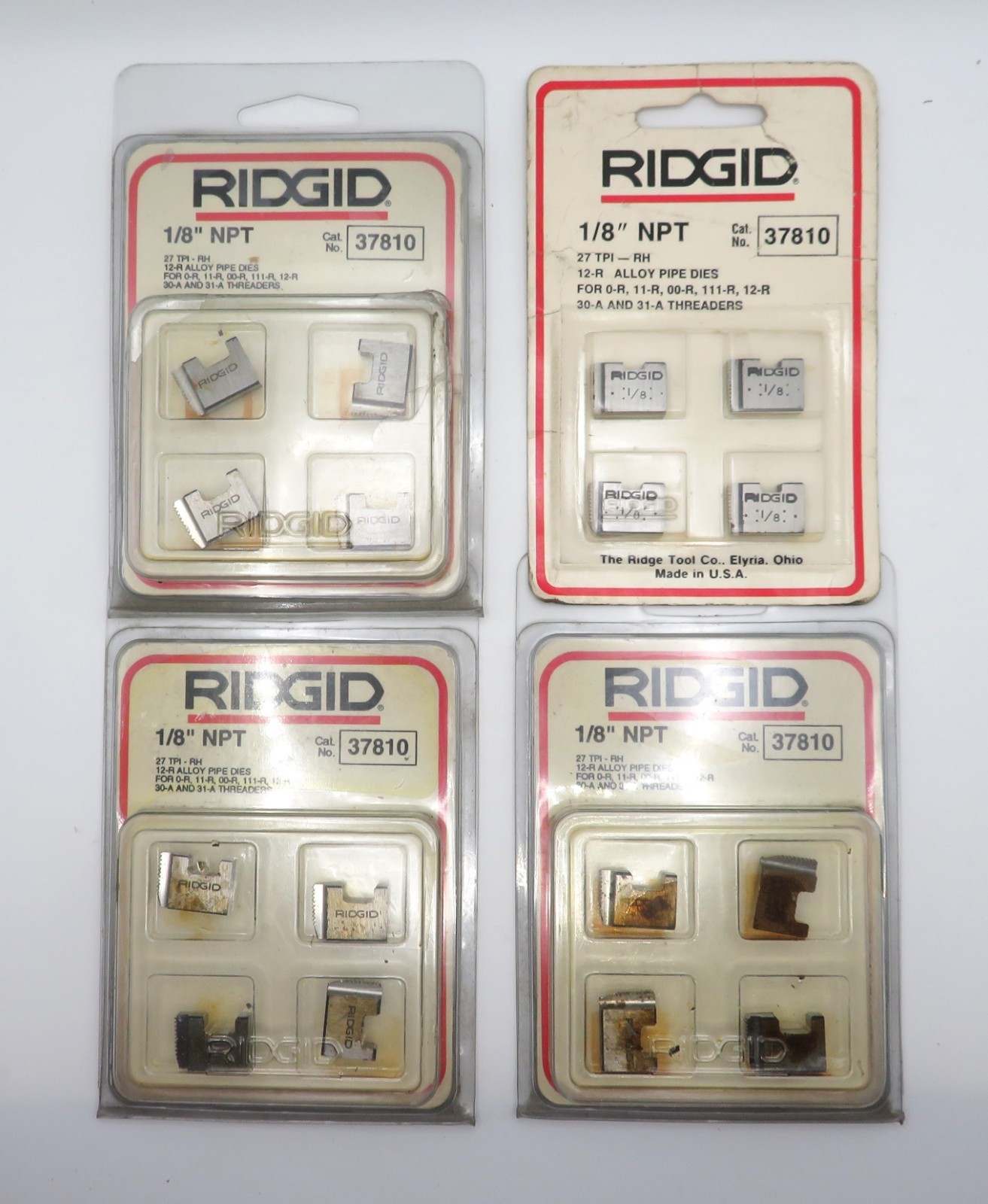 4 Ridgid 37810   27 TPI-RH   1/8 NPT 12R Alloy Pipe Dies 0R 00R 11R 111R 30A 31A