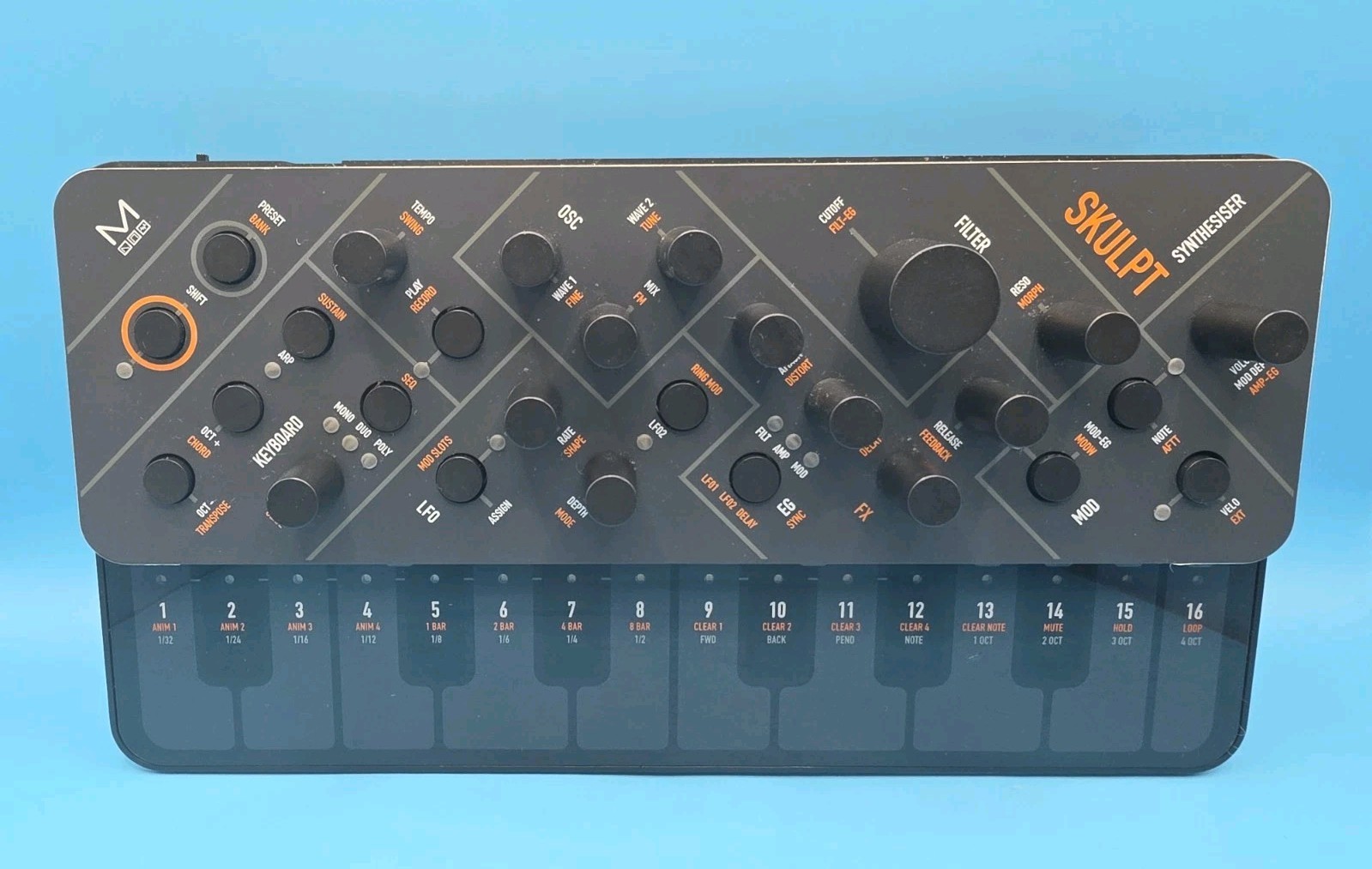 Modal Electronics Skulpt Synthesizer 16-Key 4-Voice Wavetable Tested Working