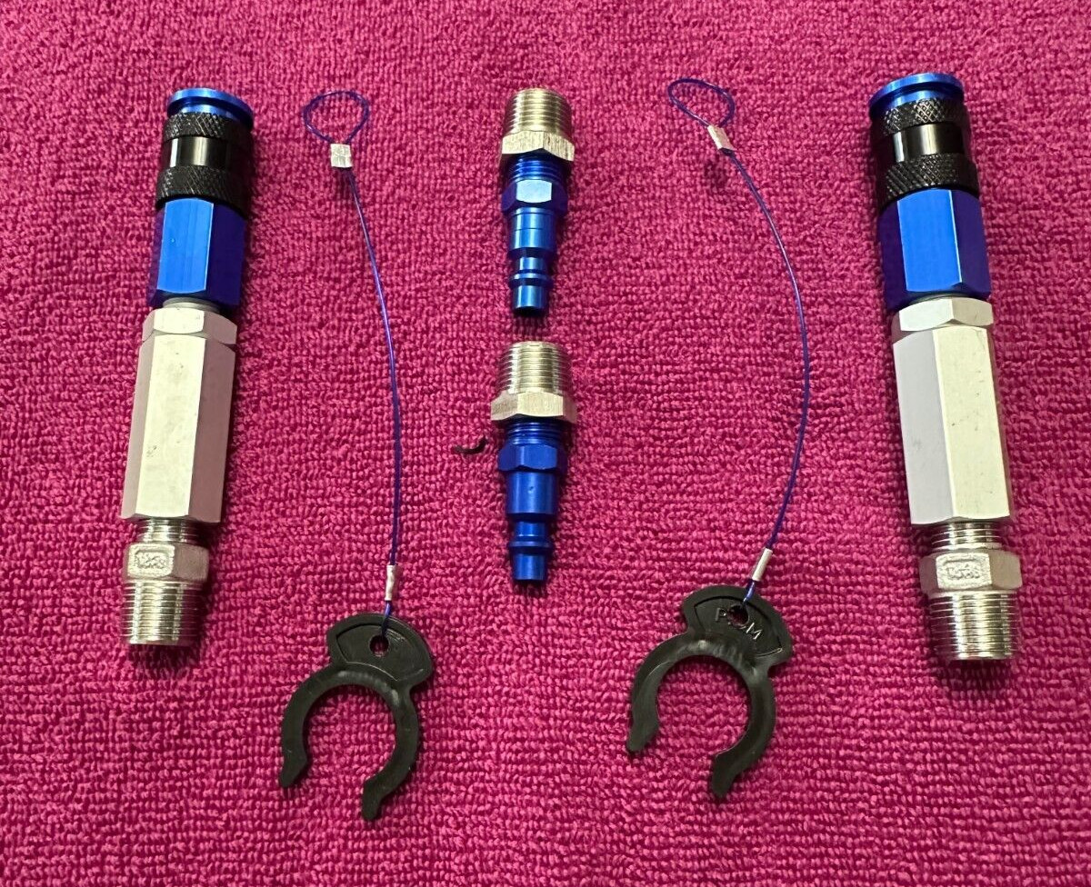 Hookah Diving filtered quick connect set w/air stop fits Brownies 3/8 npt
