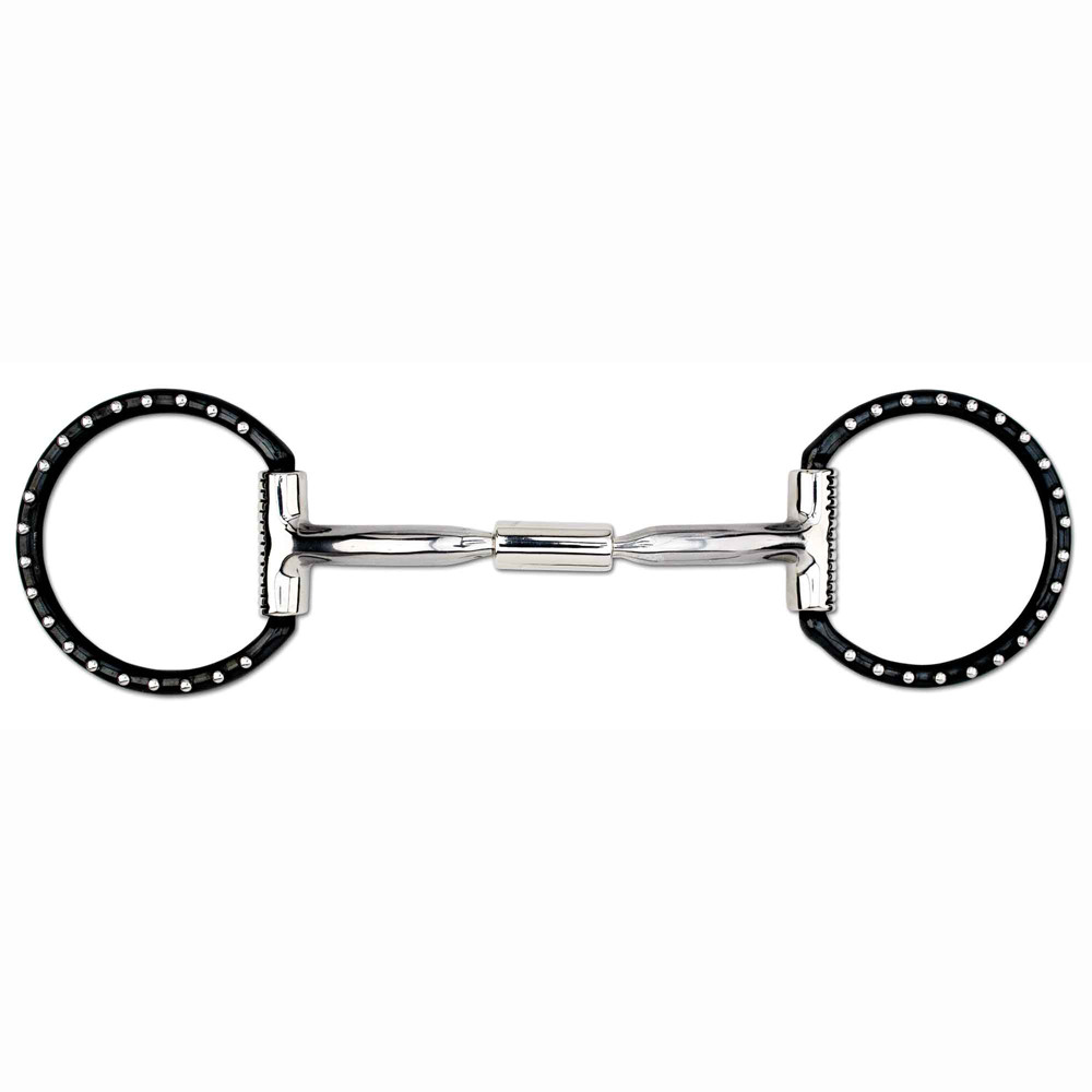 89-16025 Myler Blk Western Dee Stainless Steel Sweet Iron Wide Barrel Snaffle NE