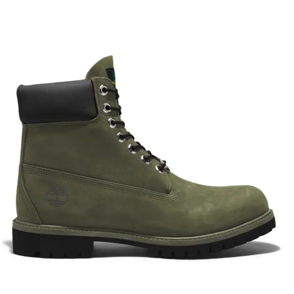 New Timberland 6-Inch Premium Waterproof Boot in Grape Leaf/Dark Green