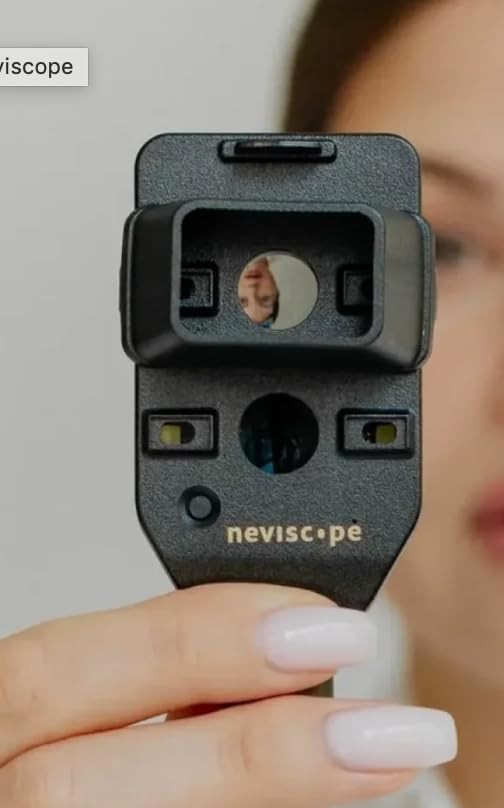 Neviscope Black Phone Dermatoscope Microscope with Polarized Lens/LED Light