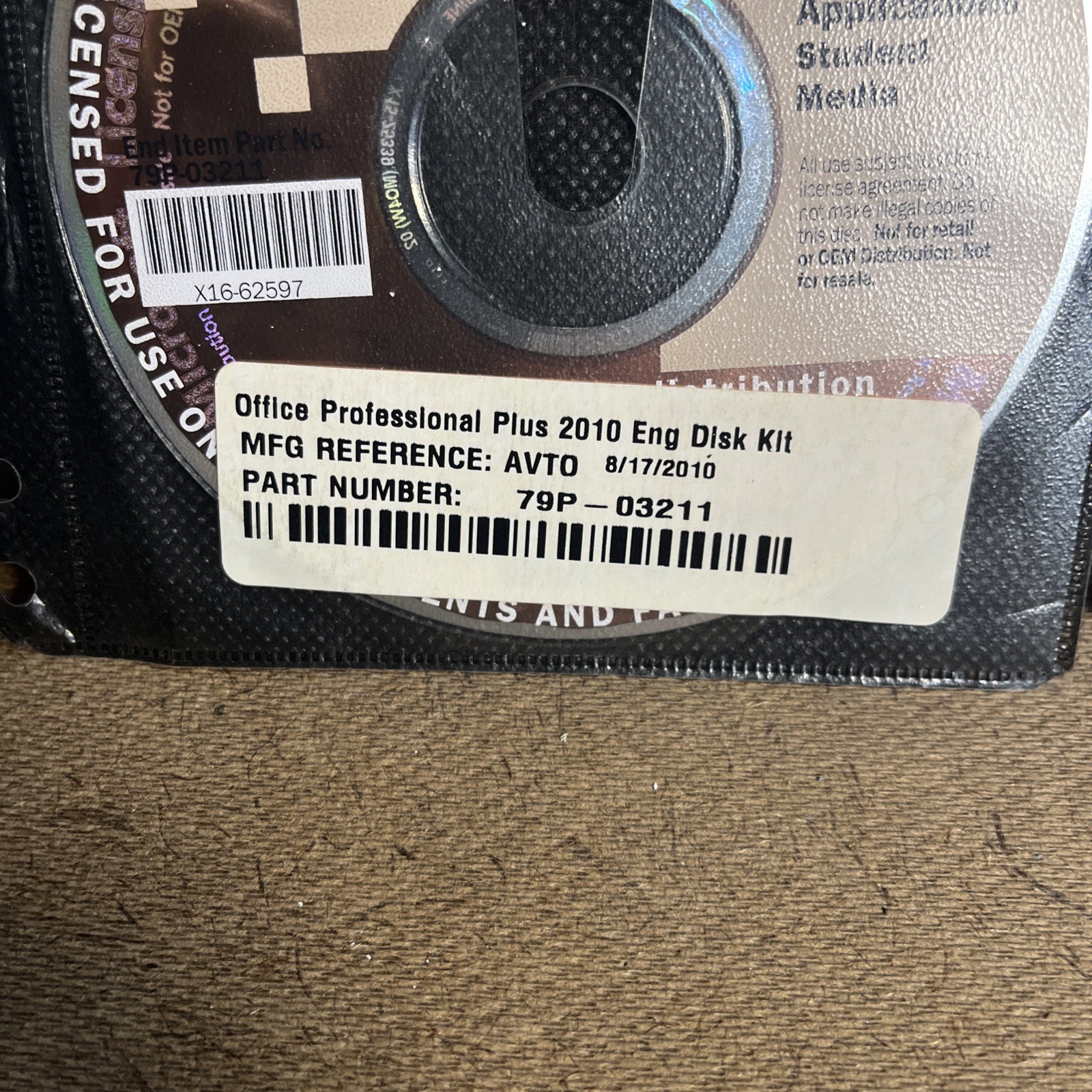 Microsoft Office Pro Plus 2-Disc Kit / 2010 / CD Discs Only No Install Key