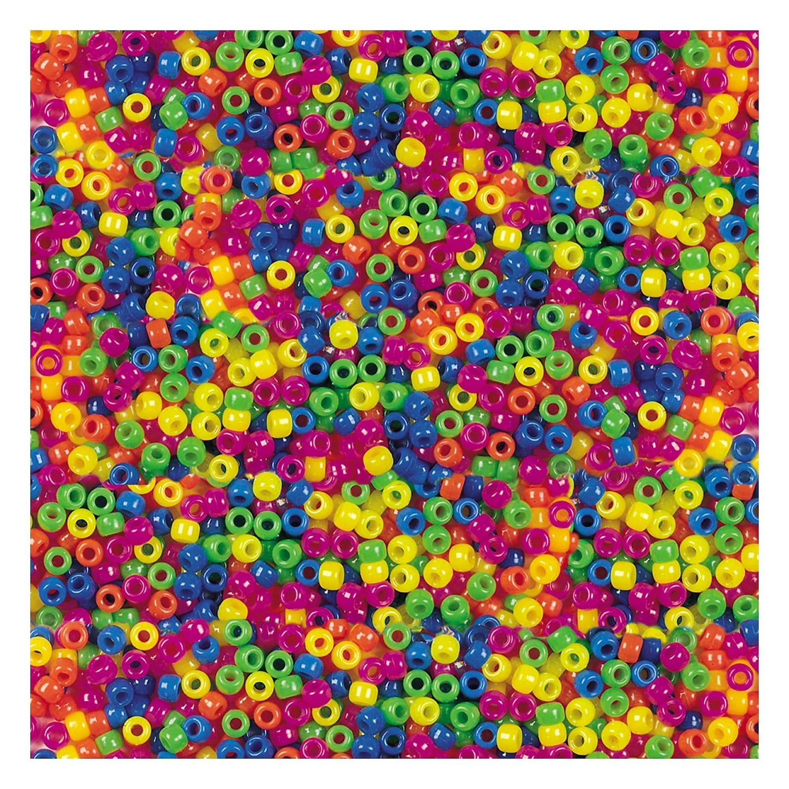 Pacon PACAC3553 Creativity Street® Neon Pony Beads, 6mm x 9mm, Neon Assortm