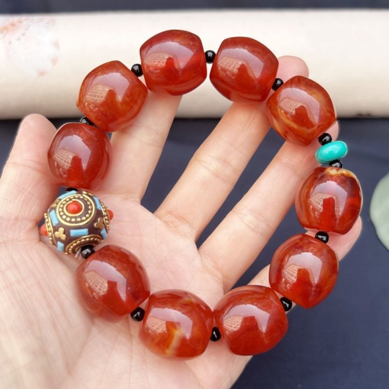 Beeswax Bracelet Barrel Bead Nepalese Bead Separator Resin Single Loop Separator