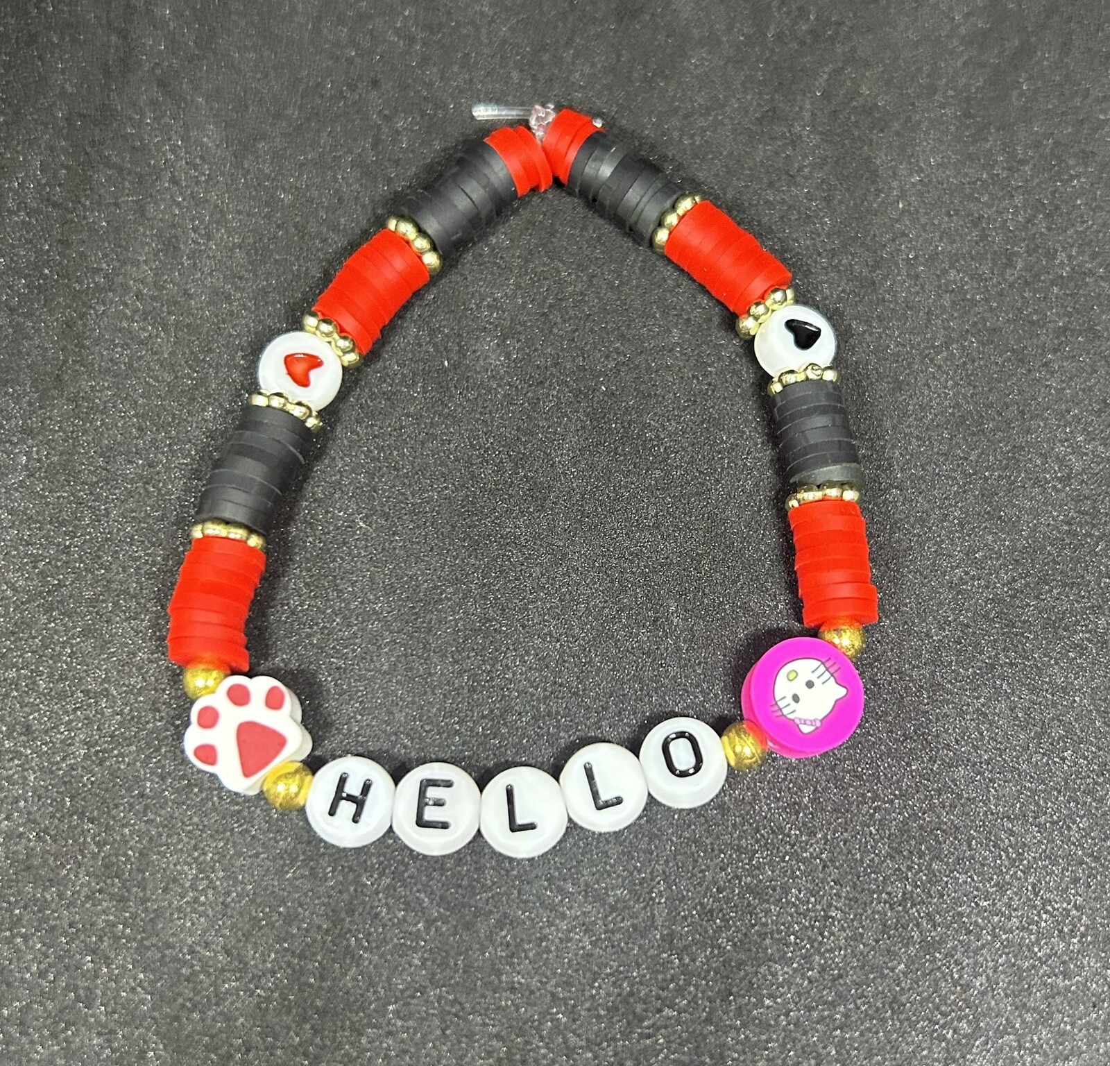 Hello Kitty (Letter) Heishi Bracelet