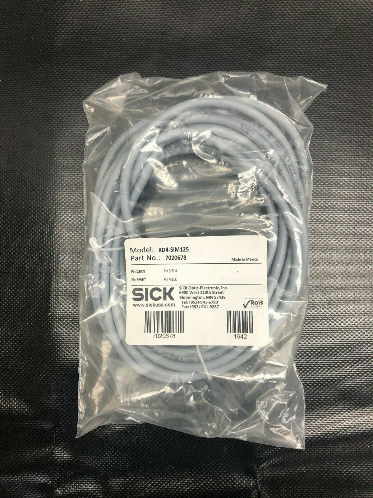 Sick KD4-SIM125, Part # 7020678 Cable
