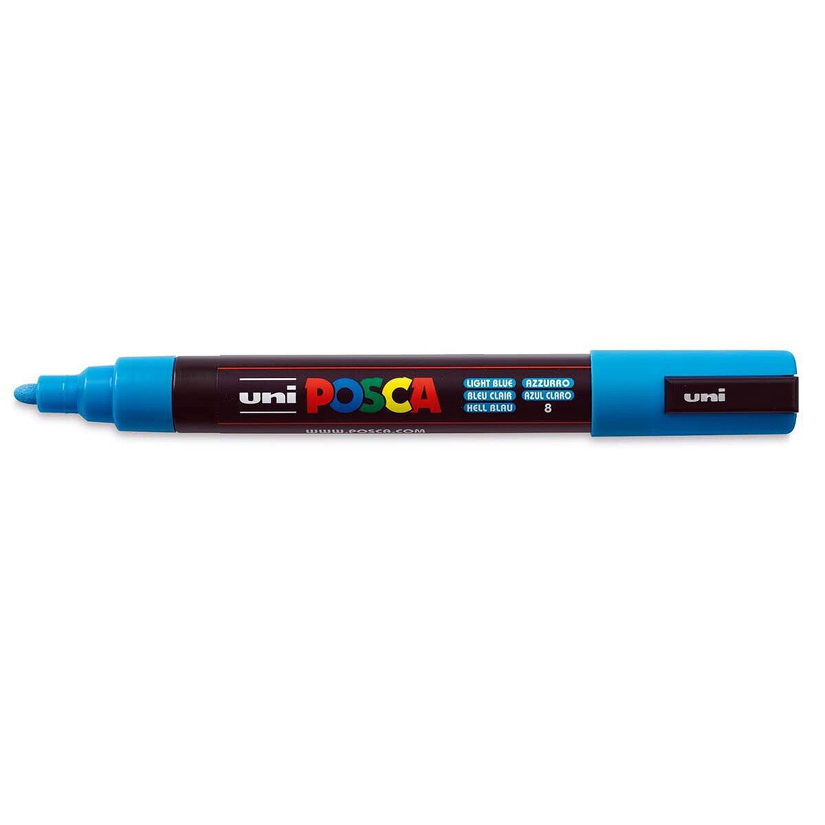 Posca Markers, Paint Marker, Light Blue Paint, 5M Medium Tip, Opaque, Acrylic