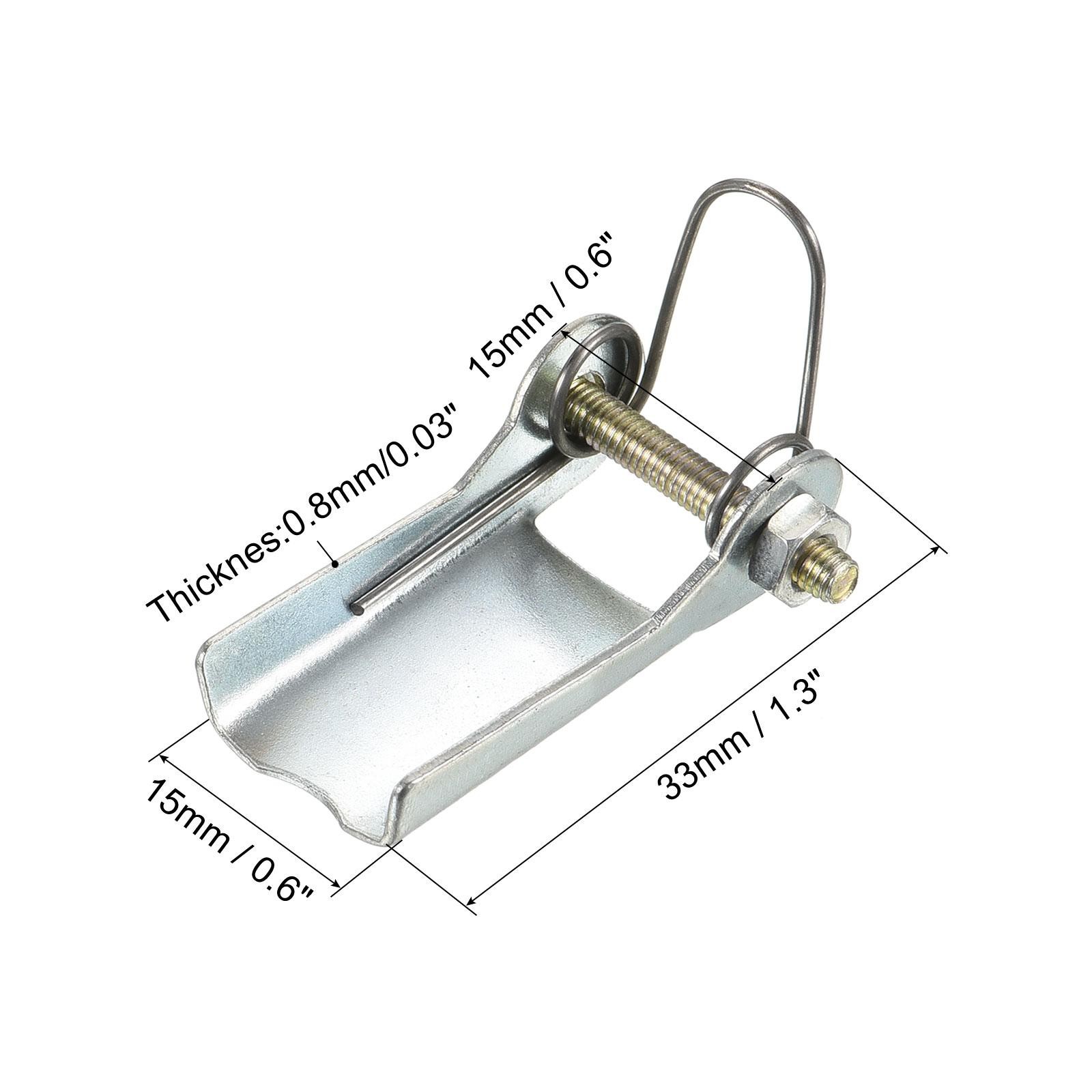 2pcs 1.3" Replacement Hooks Latch Metal Receiver Hitch for Trailer Silver