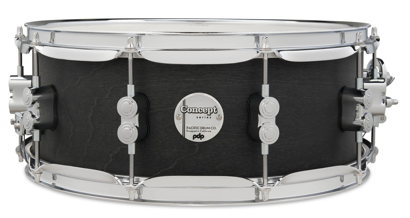 PDP Concept Series Black Wax Maple Snare, 5.5x14, Satin Black w/Chrome Hardware