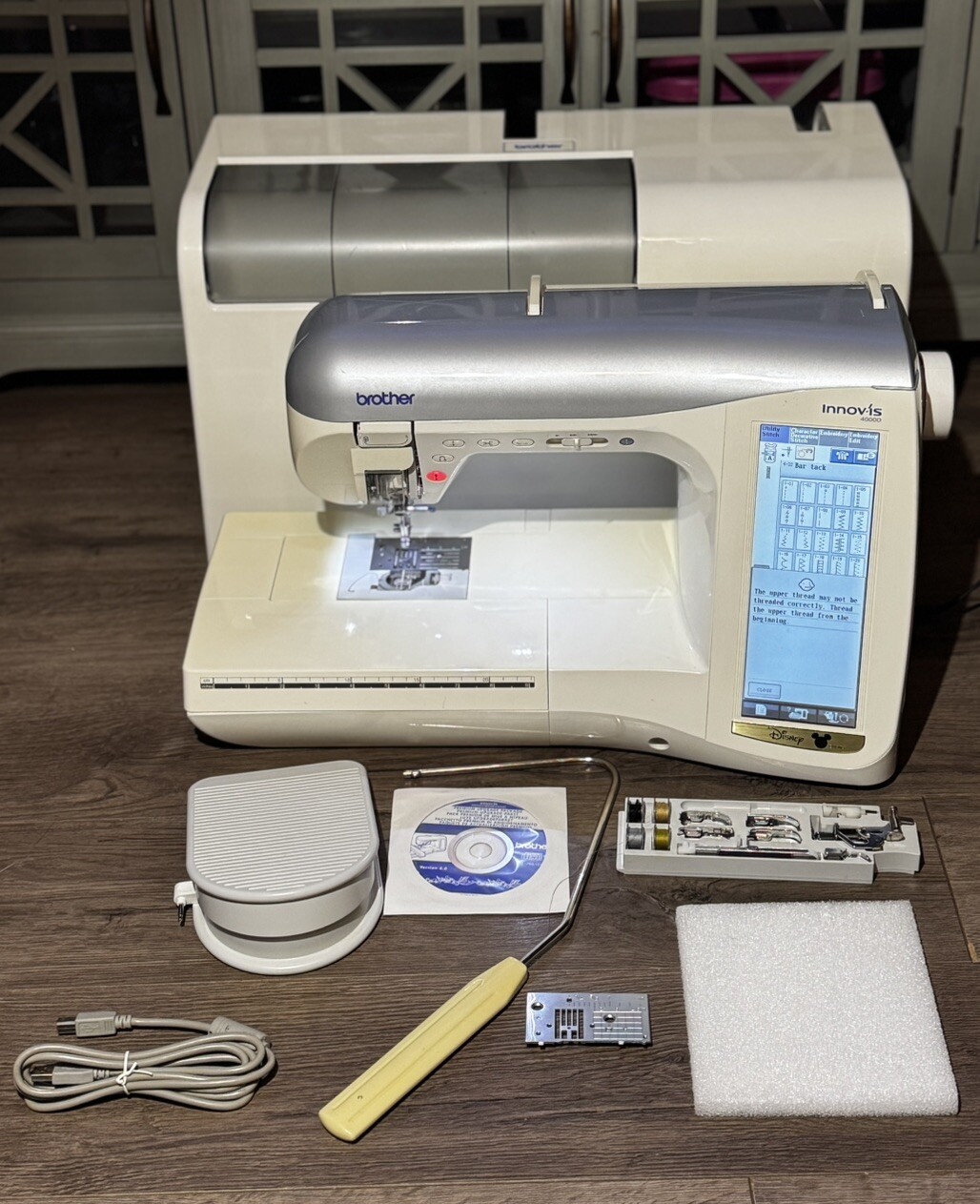 Brother Innovis NV4000D Disney Embroidery Machine Baby Lock Hoops Foot Pedal